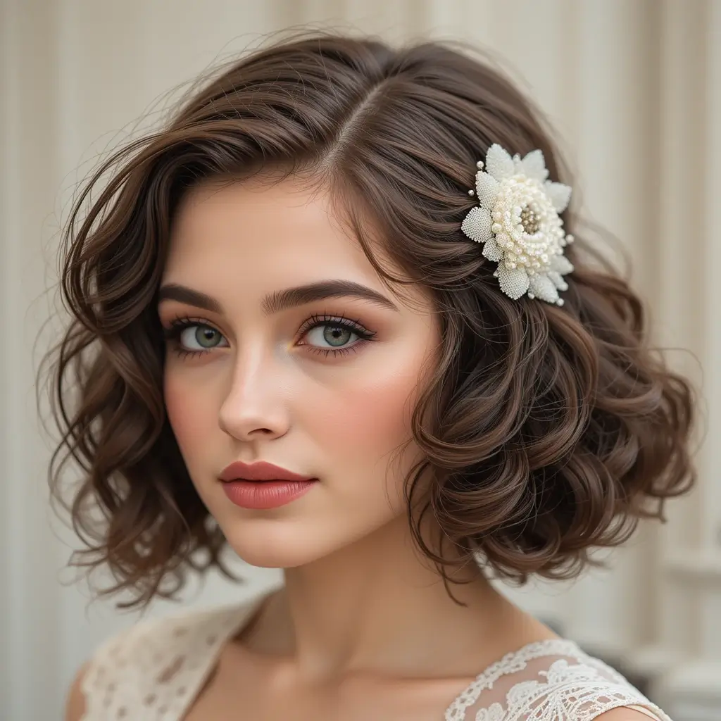 Faux Bob with Soft Vintage Curls
