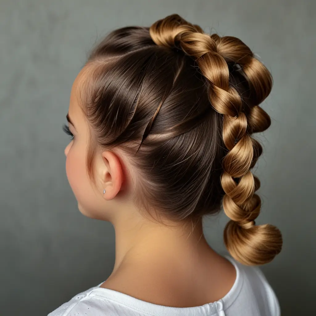 Faux Bubble Ponytail with Elastic Bands