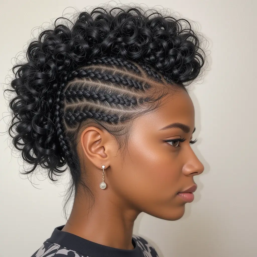 Faux Hawk with Braids