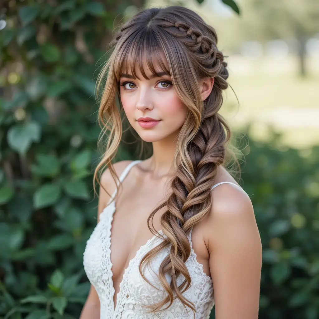Fishtail Braid with Loose Waves