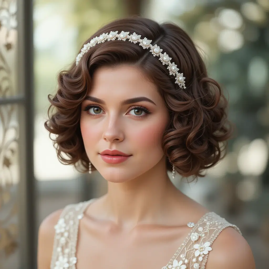 Flapper-Inspired Short Curls