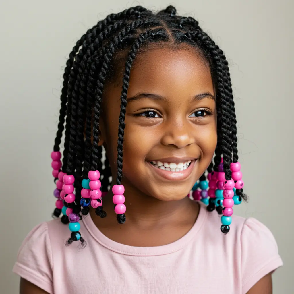 Flat Twists with Beaded Ends