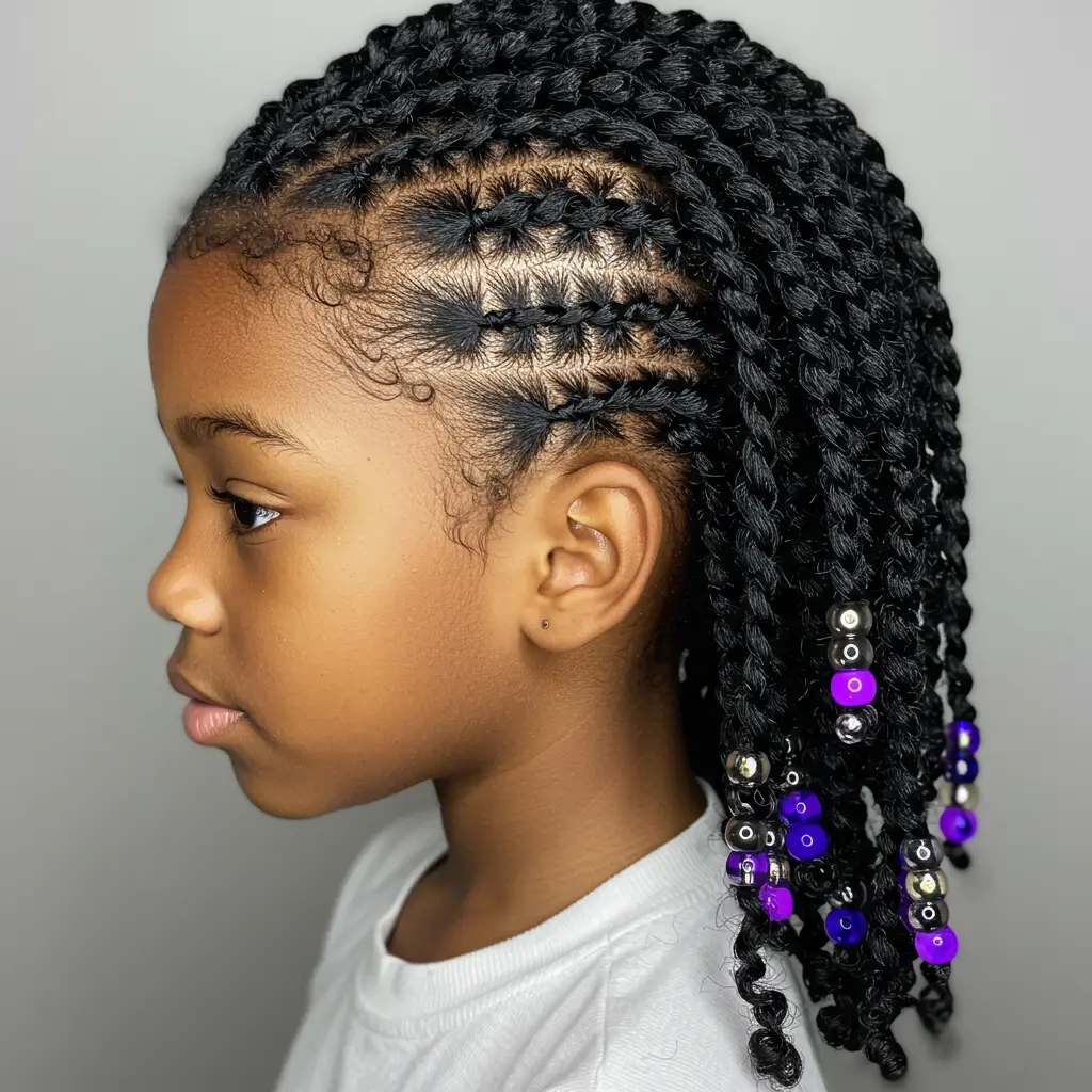 Flat Twists with Beads