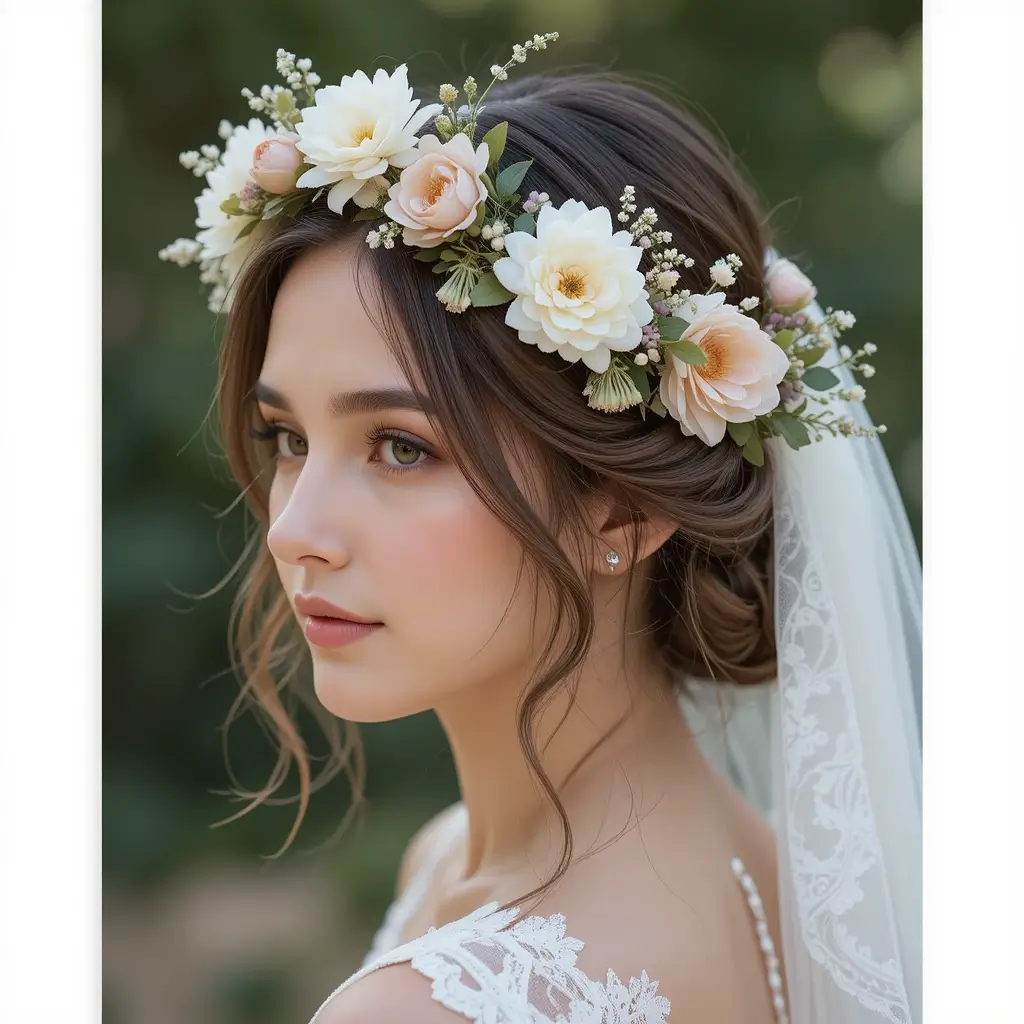 Floral Crown with Veil