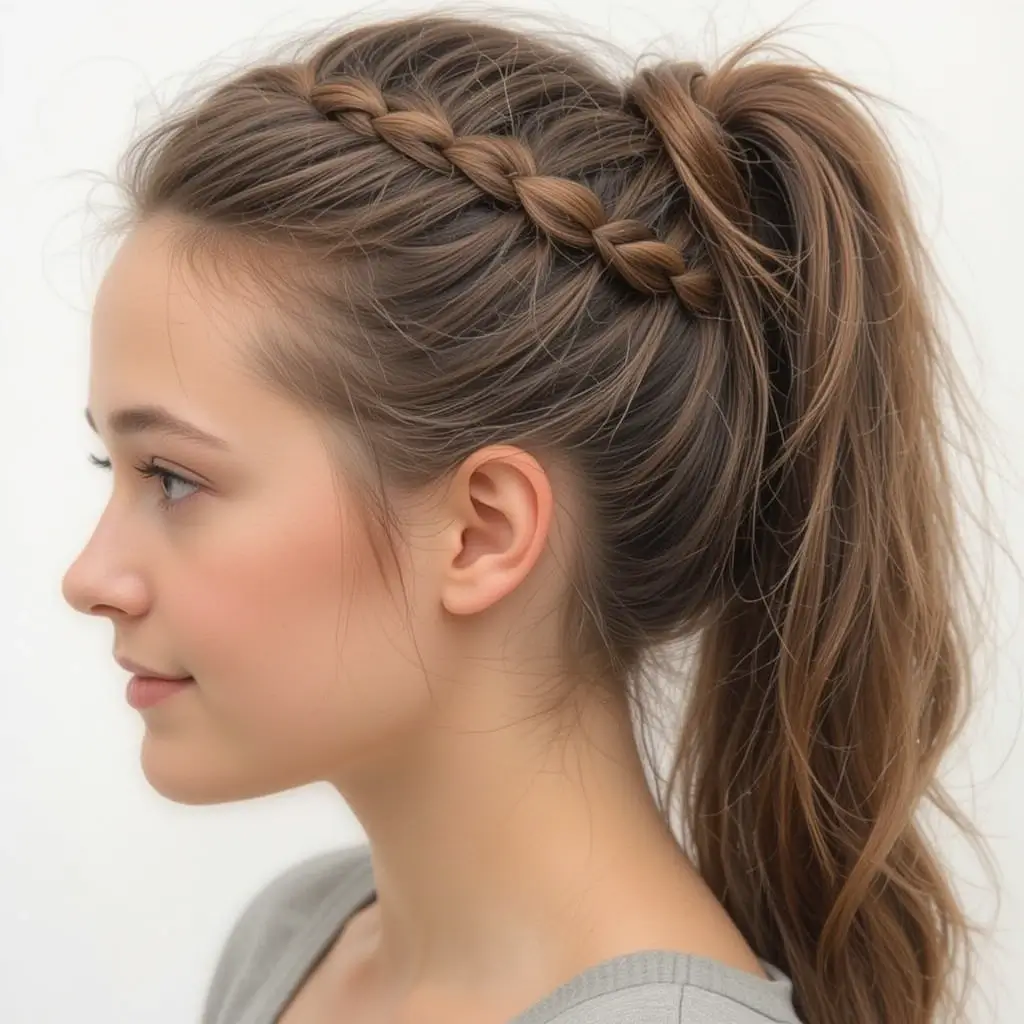 French Braid Ponytail