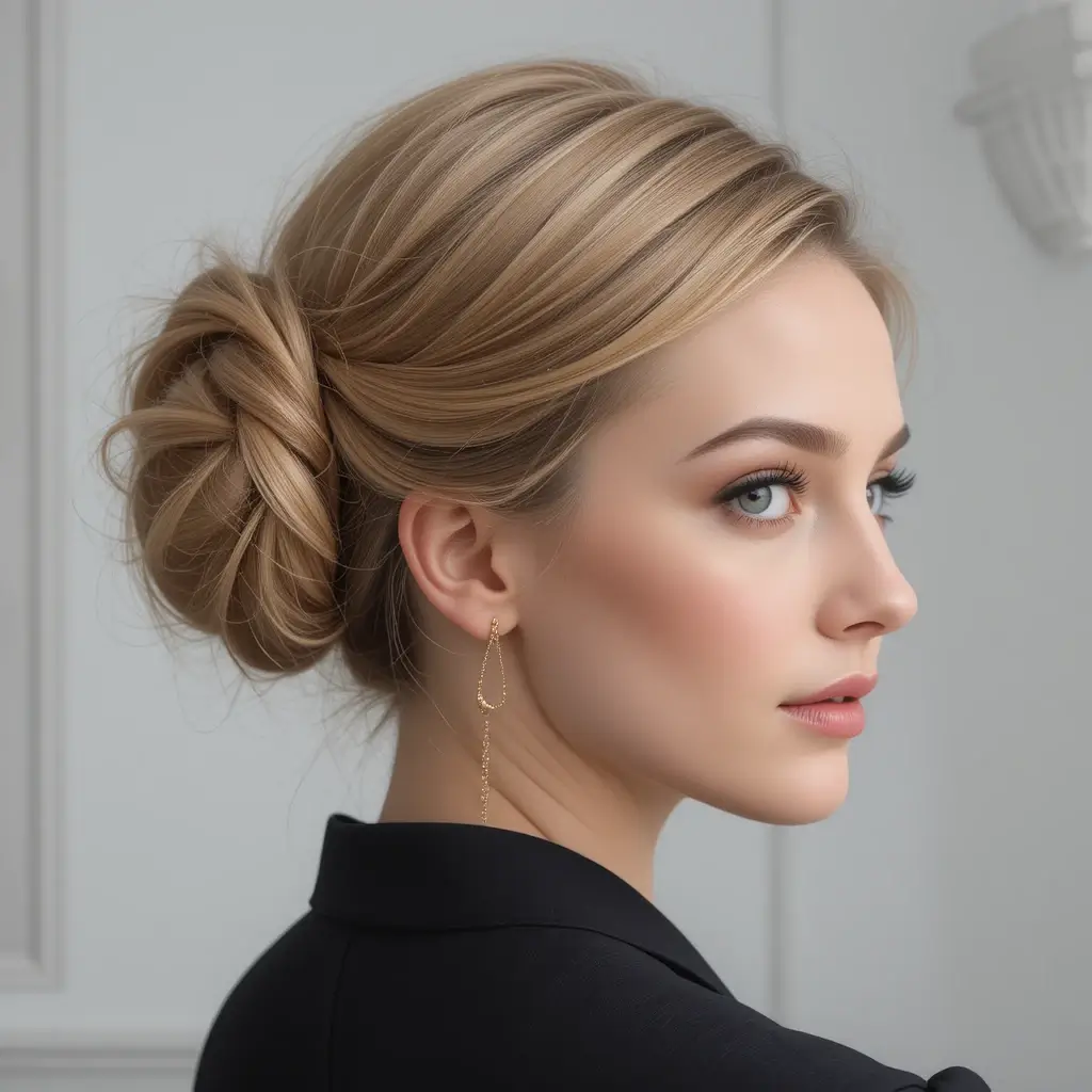French Twist with a Sleek Finish