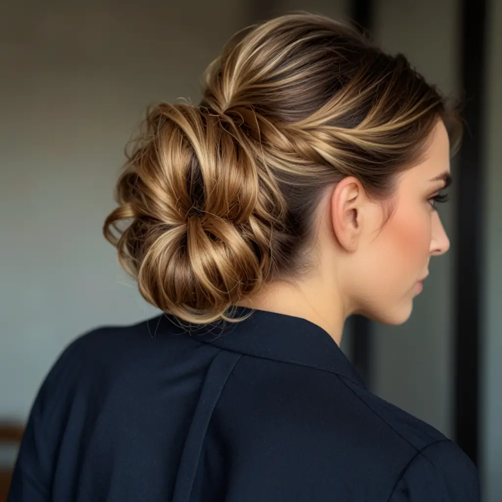 Frizz-Free Twisted Updo