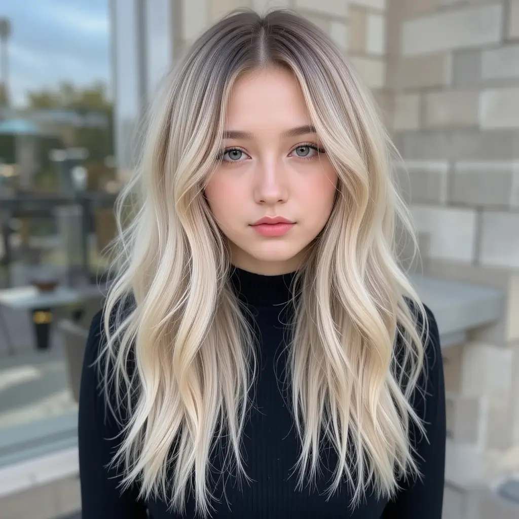 Frosted Blonde with Golden Streaks