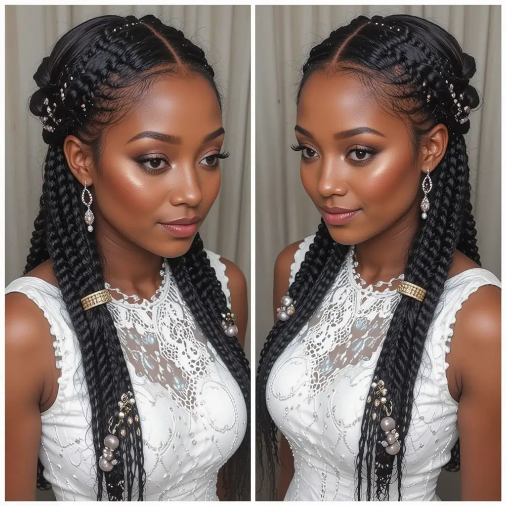 Fulani Braids with Beads