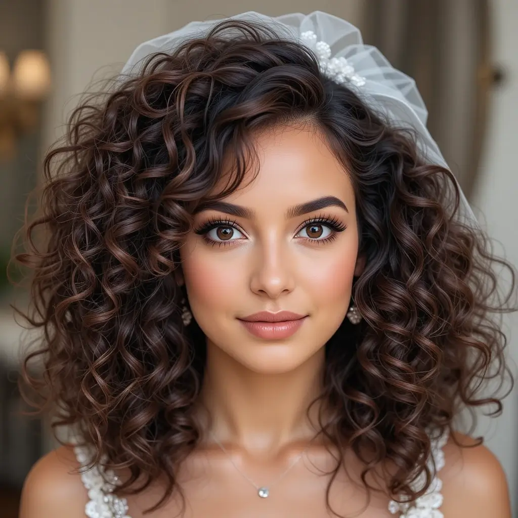 Full-Volume Curls with a Veil