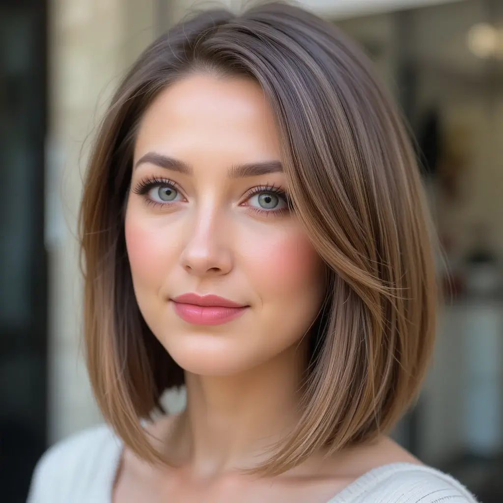 Glossy Bob with Subtle Layers