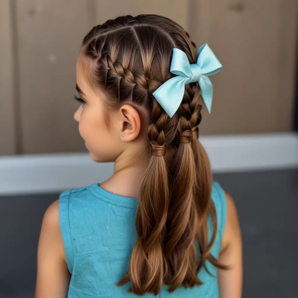 Half-Up Braided Bow