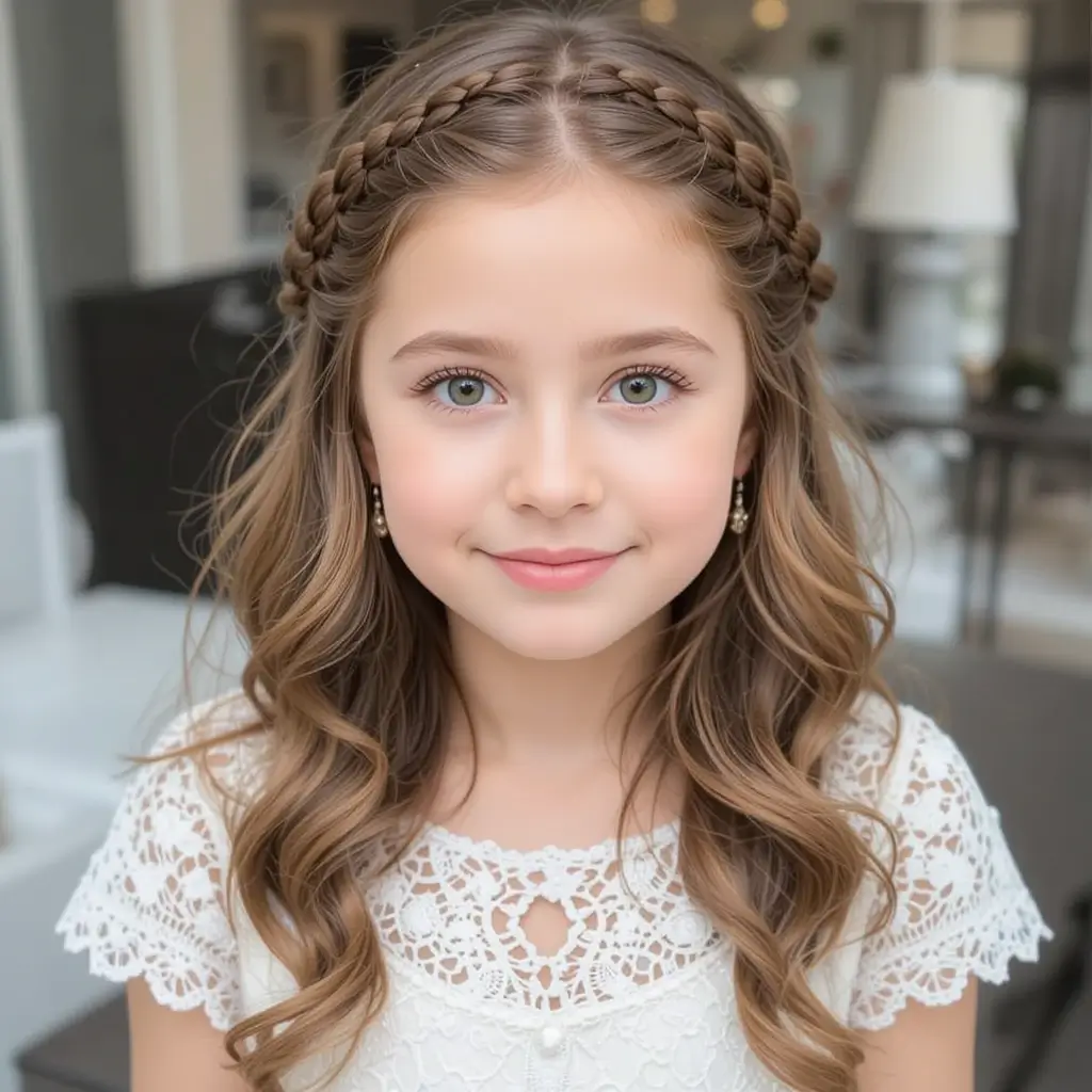 Half-Up Braided Crown