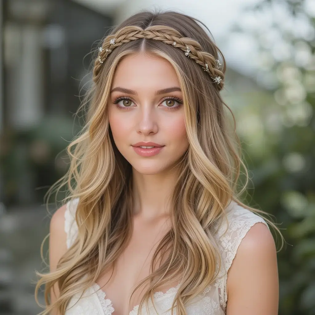 Half-Up Braided Crown