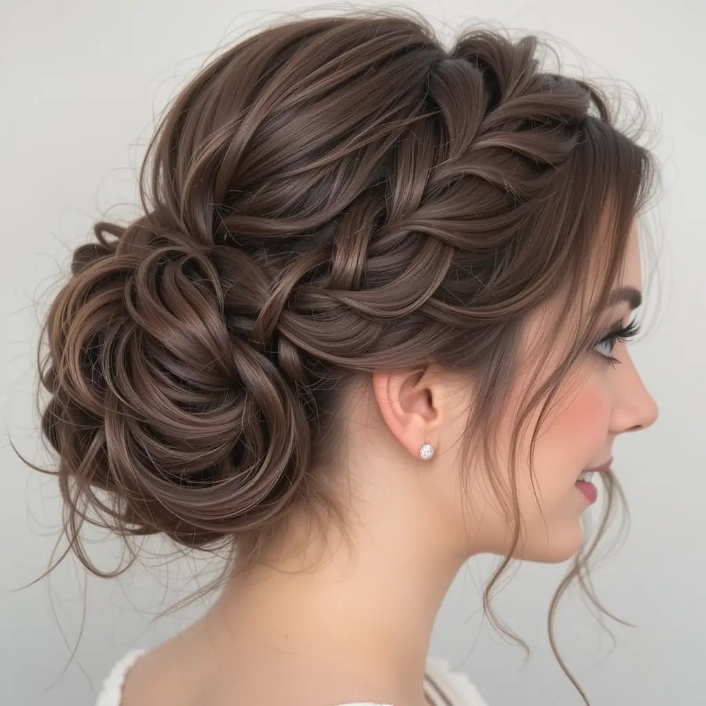 Half-Up Bubble Braid