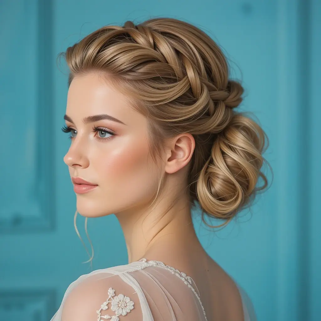 Half-Up Faux Hawk Braid