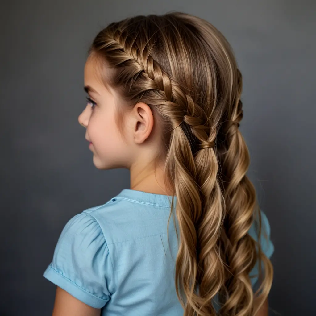 Half-Up Fishtail Braid