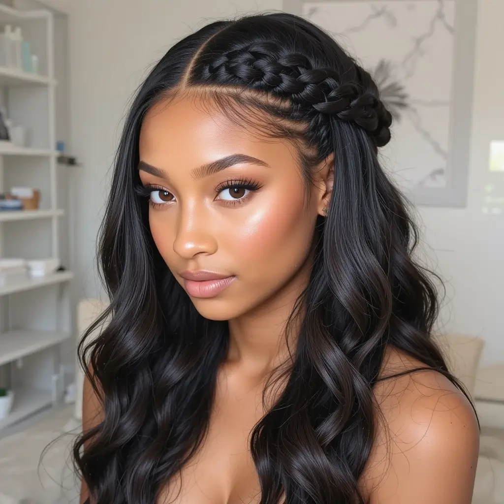 Half Up, Half Down Braided Style