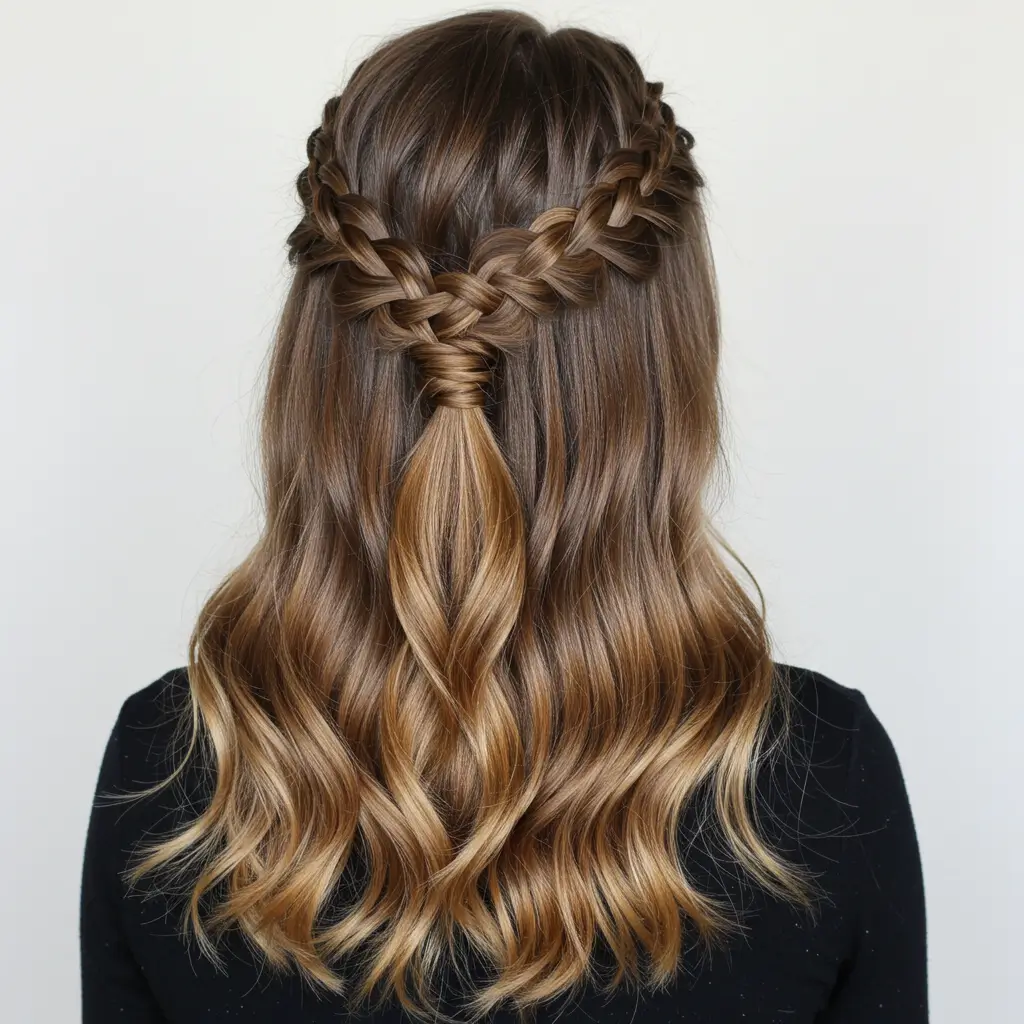 Half-Up, Half-Down Braids
