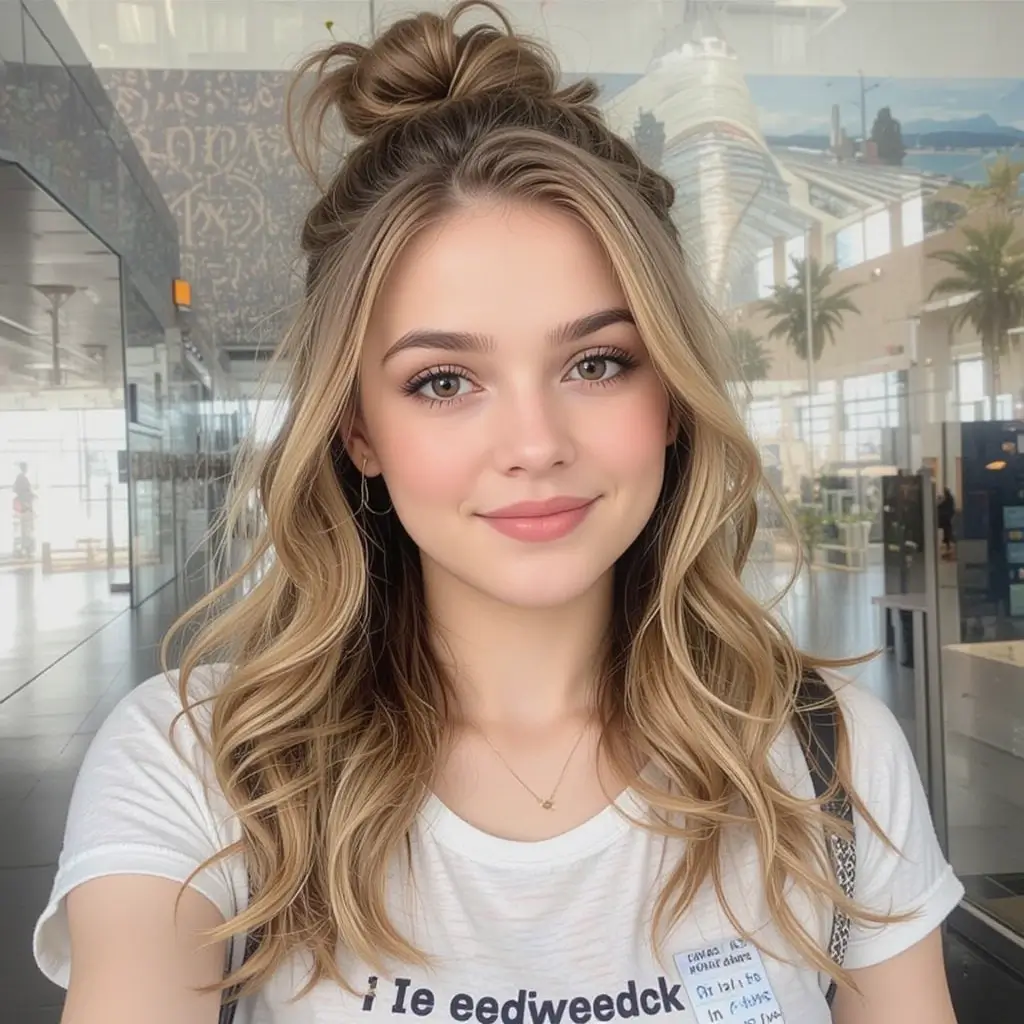 Half-Up, Half-Down Bun