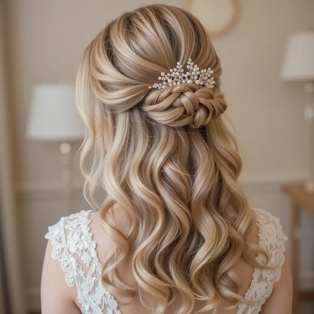 Half-Up, Half-Down Curls