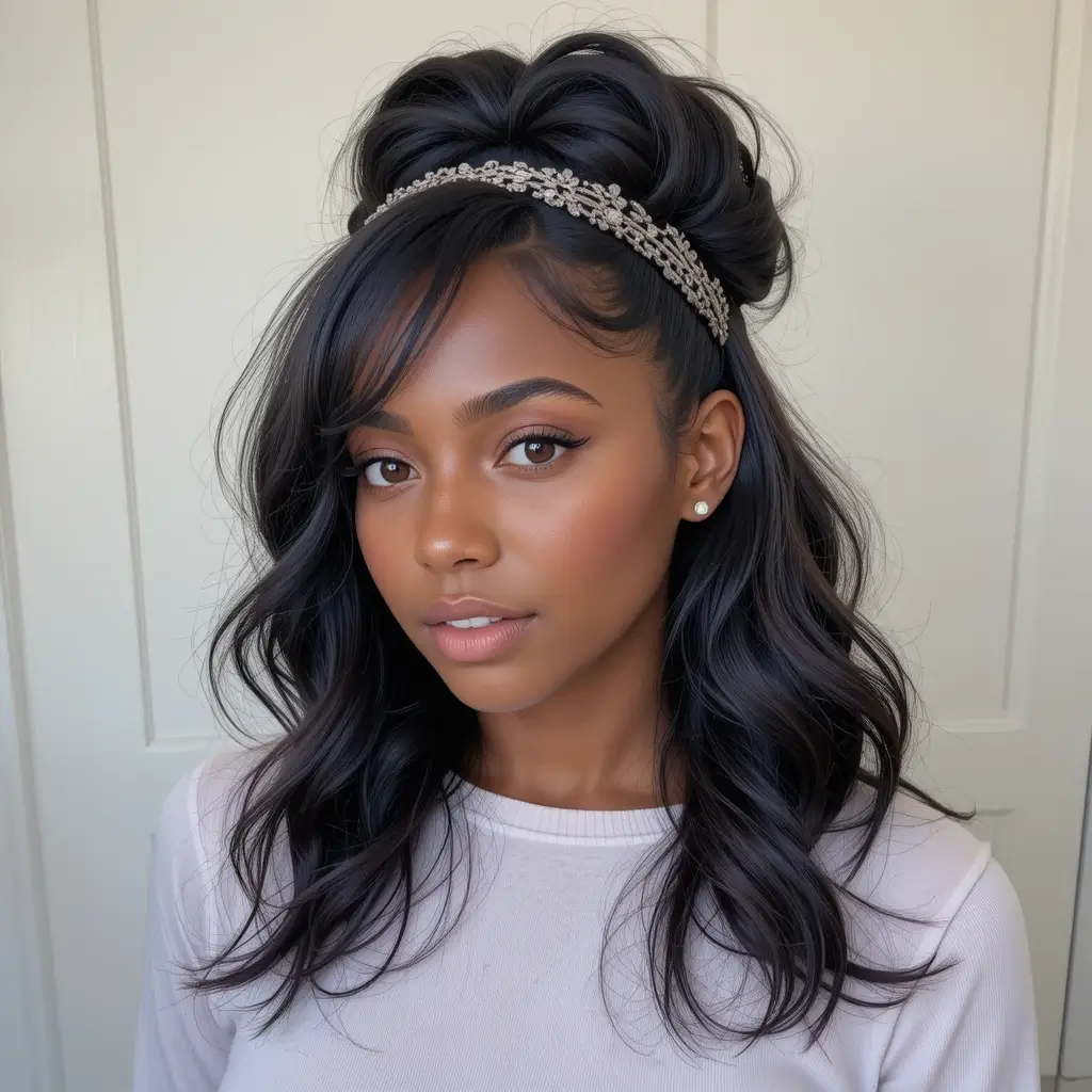Half-Up Half-Down Medium Style