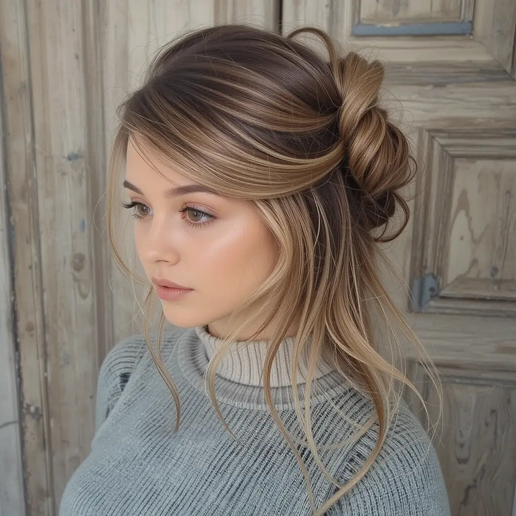 Half-Up, Half-Down Top Knot