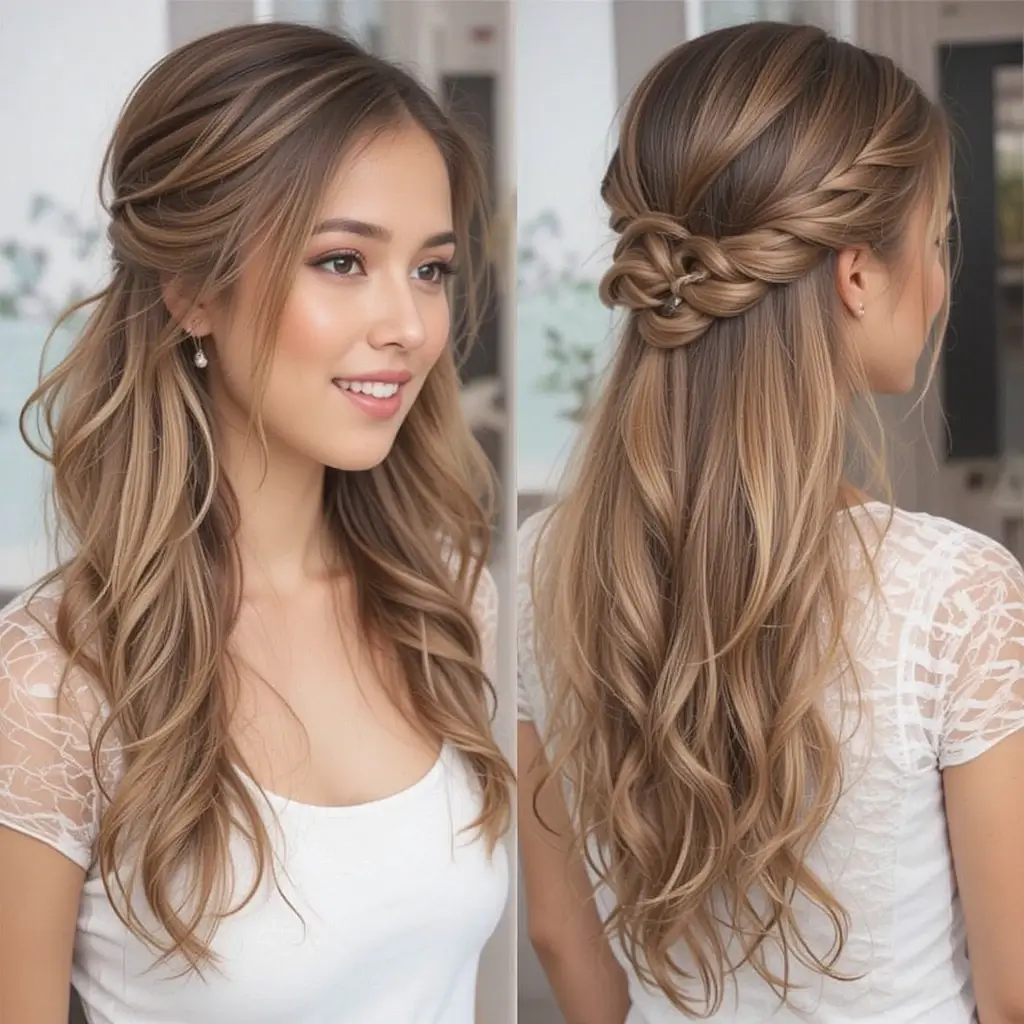 Half-Up Half-Down Twist