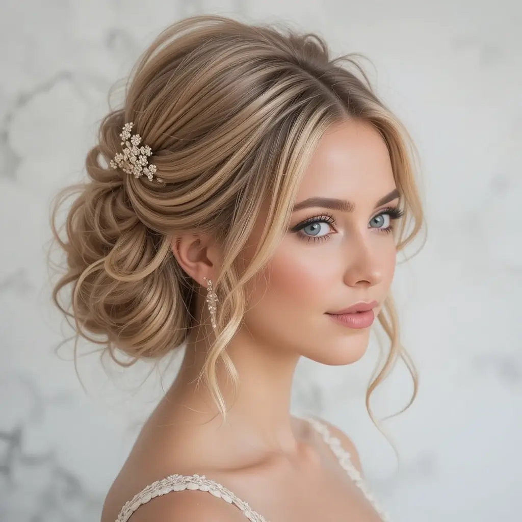 Half-Up, Half-Down with Volume