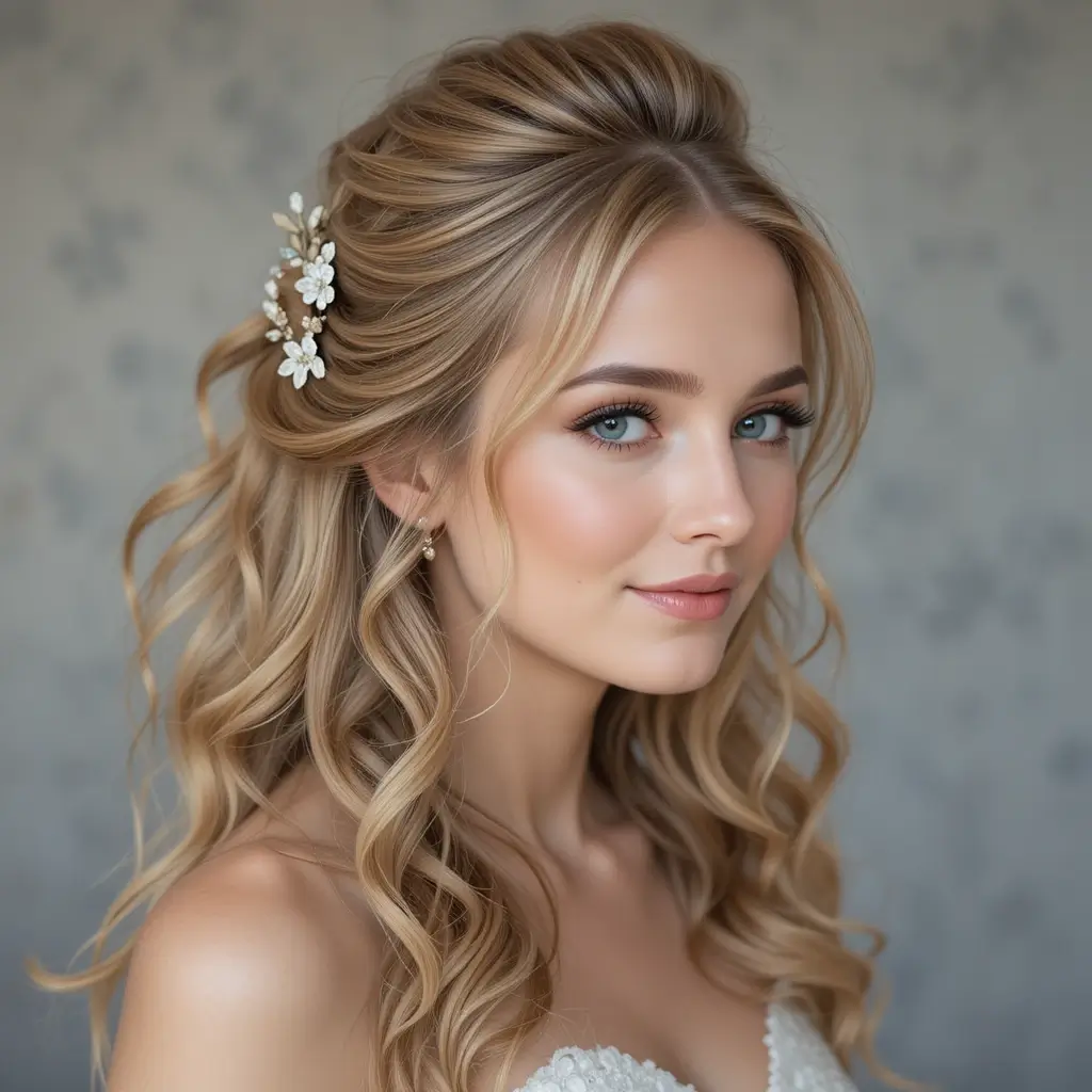Half-Up, Half-Down with Volume