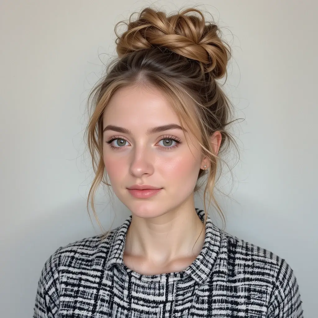 Half Up Messy Bun