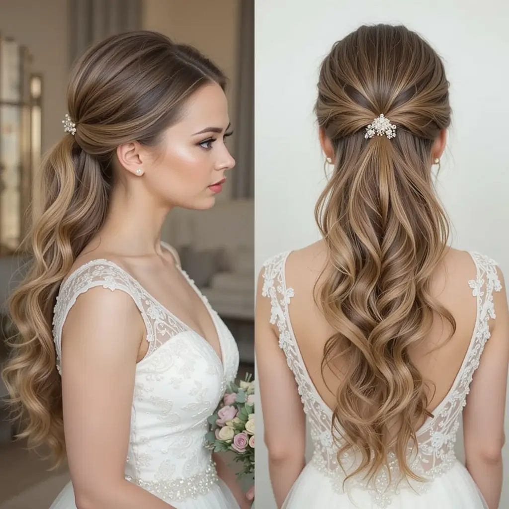 Half-Up Ponytail with Volume