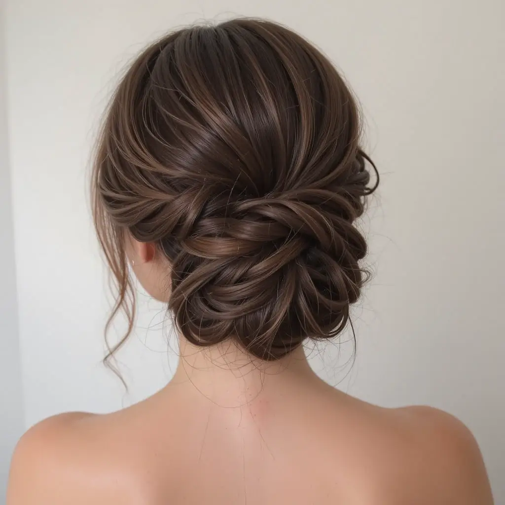Half Up Twisted Bun