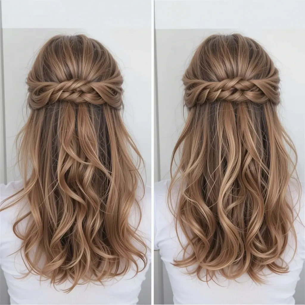 Half-Up Twisted Bun
