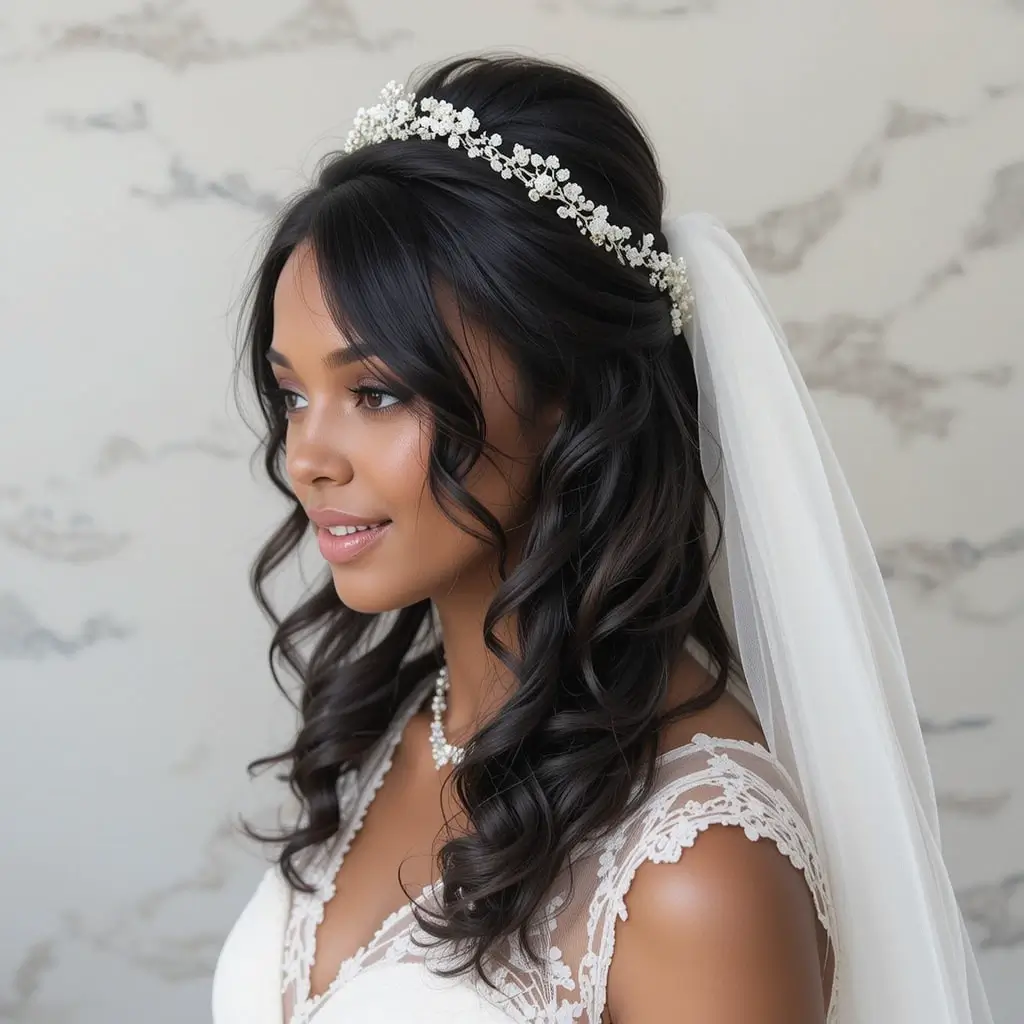 Half Up Twists with Ringlet Curls