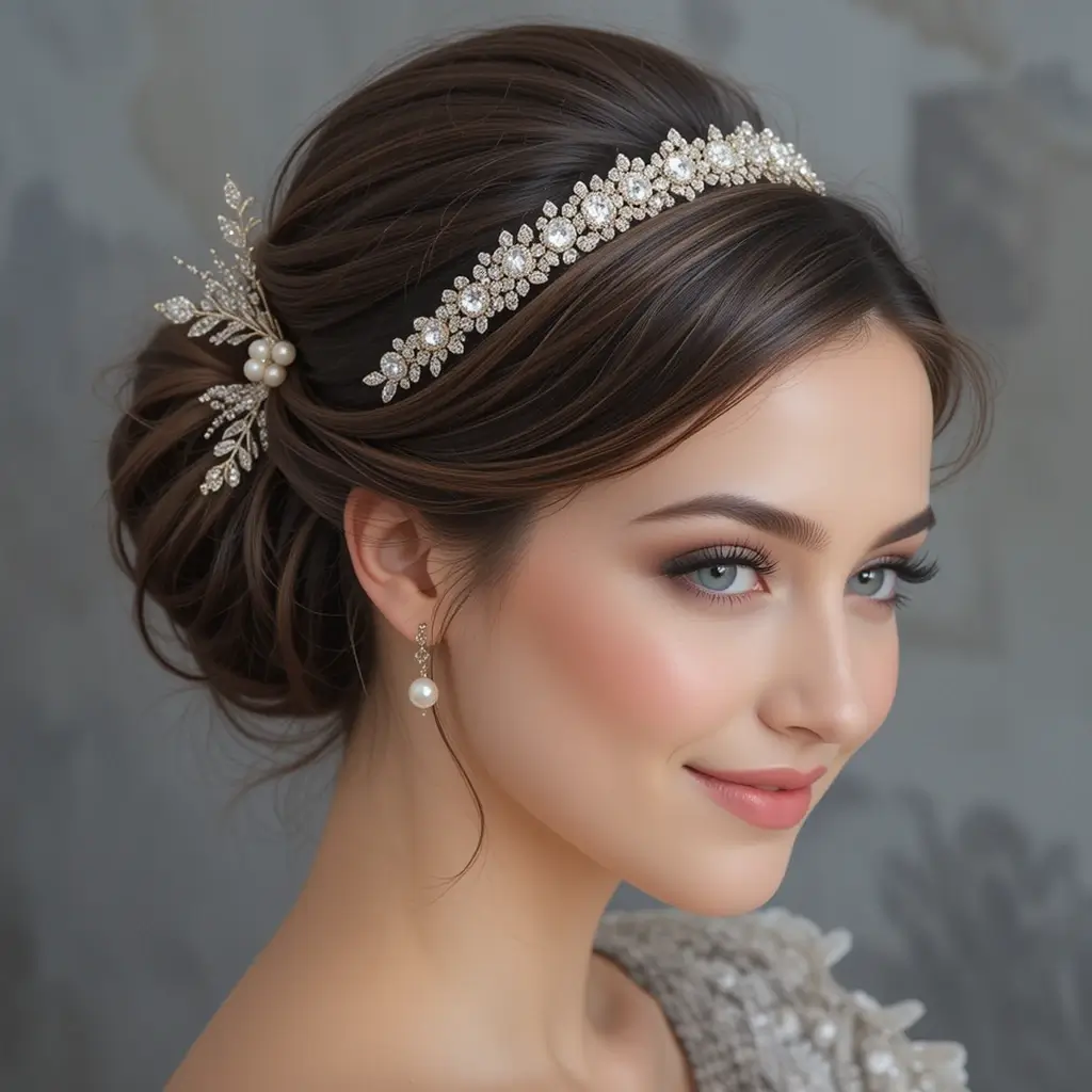 Half-Up with Statement Hairpiece