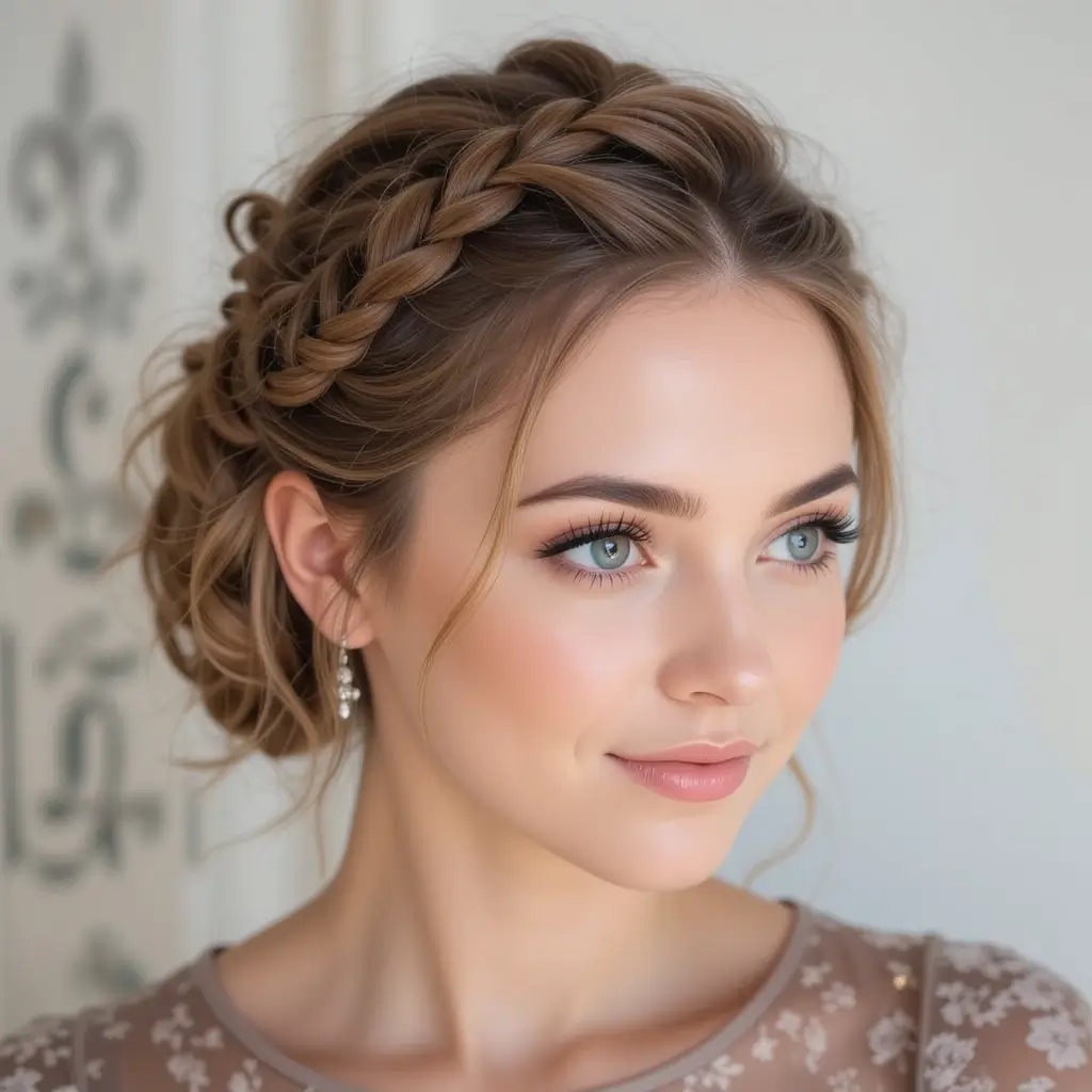 Half-Updo with Mini Dutch Braids