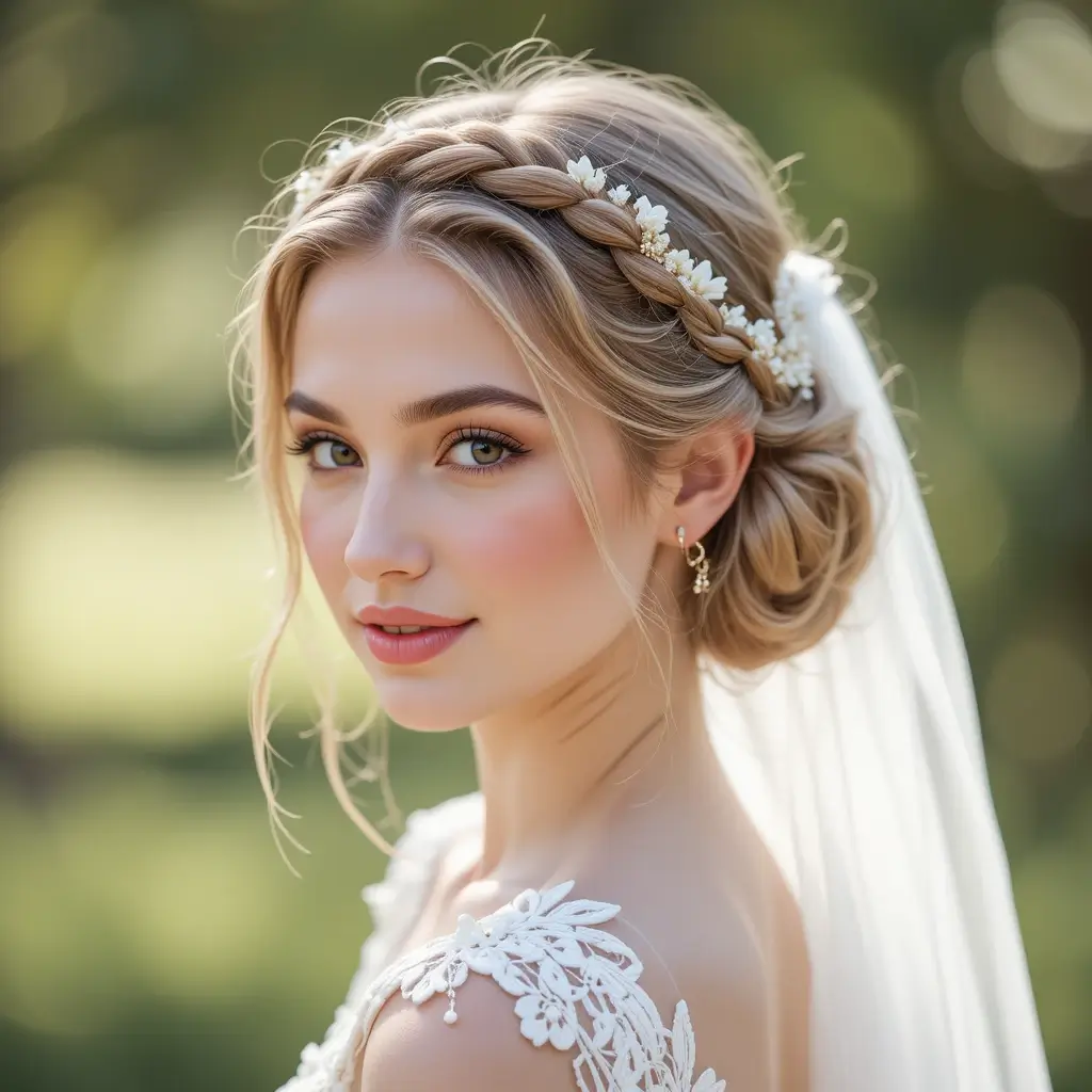 Halo Braid with Veil