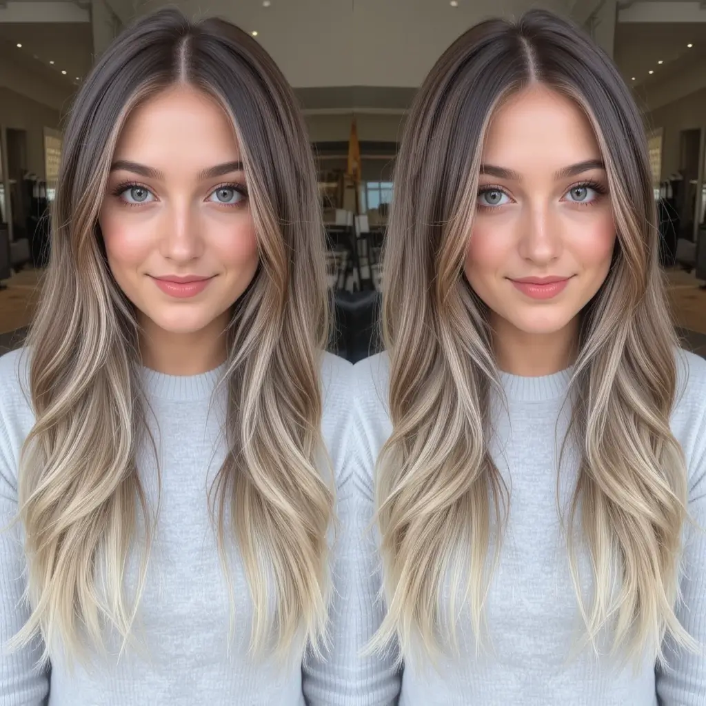 Hazelnut Brown with Creamy Blonde Tips