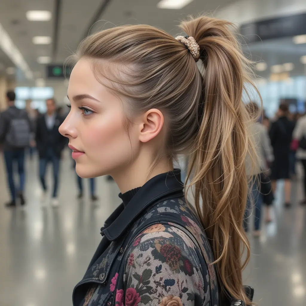 High Bubble Ponytail