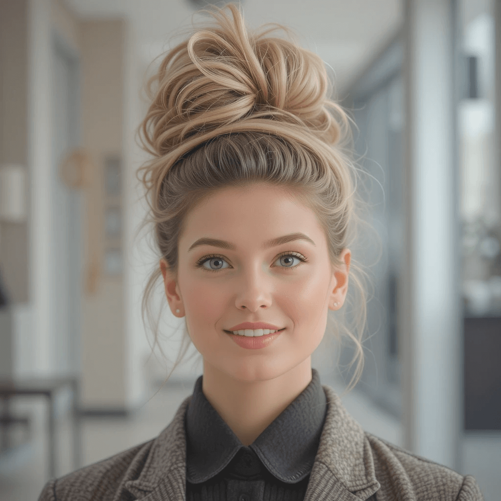 High Bun with Volume