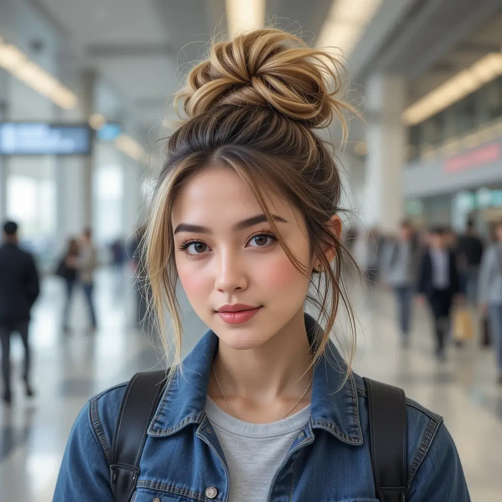 High Messy Bun