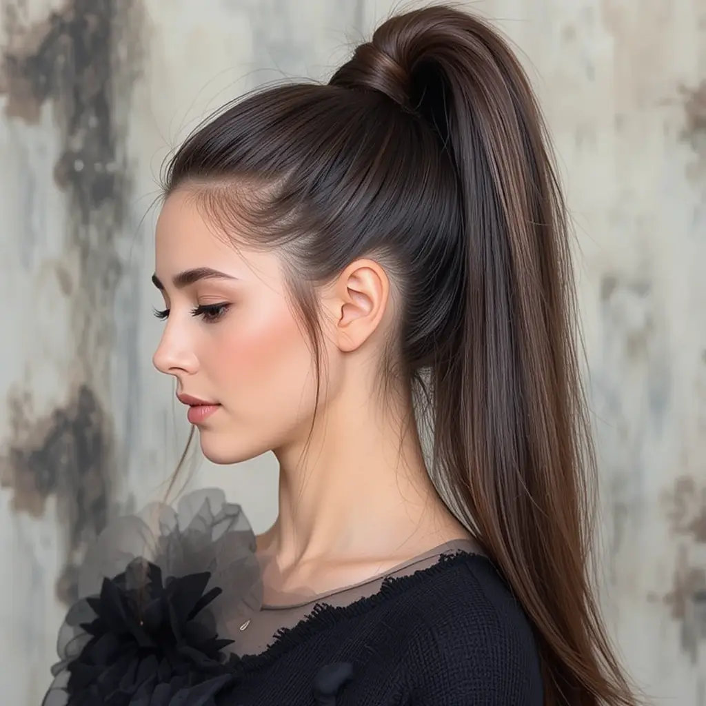 High Ponytail with Volume
