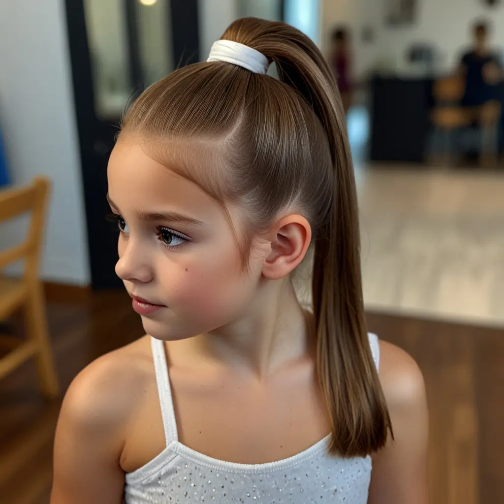 High Ponytail with Wrapped Hair Strand
