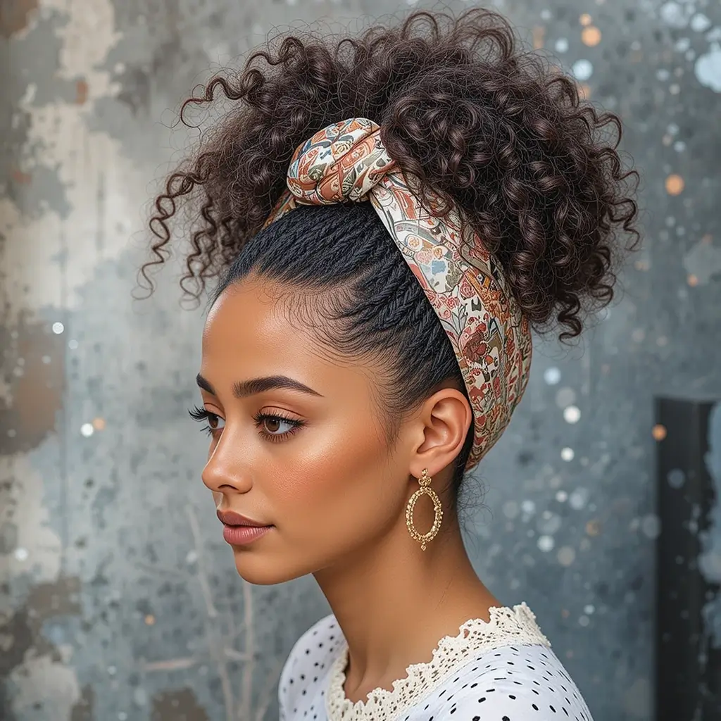High Puff for Curly Hair