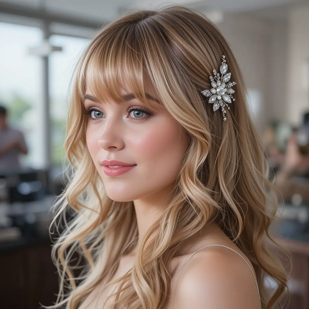Hollywood Waves with a Sparkling Clip