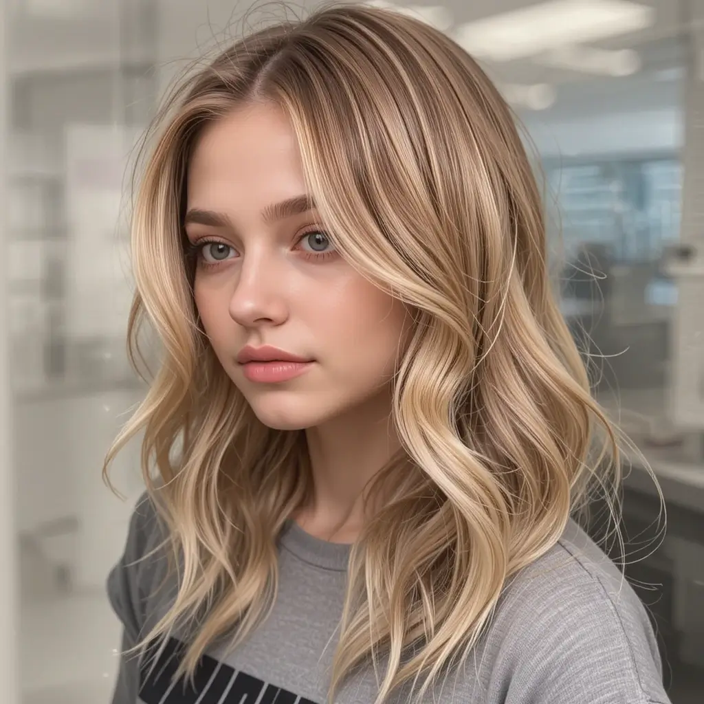 Honey Blonde with Warm Lowlights