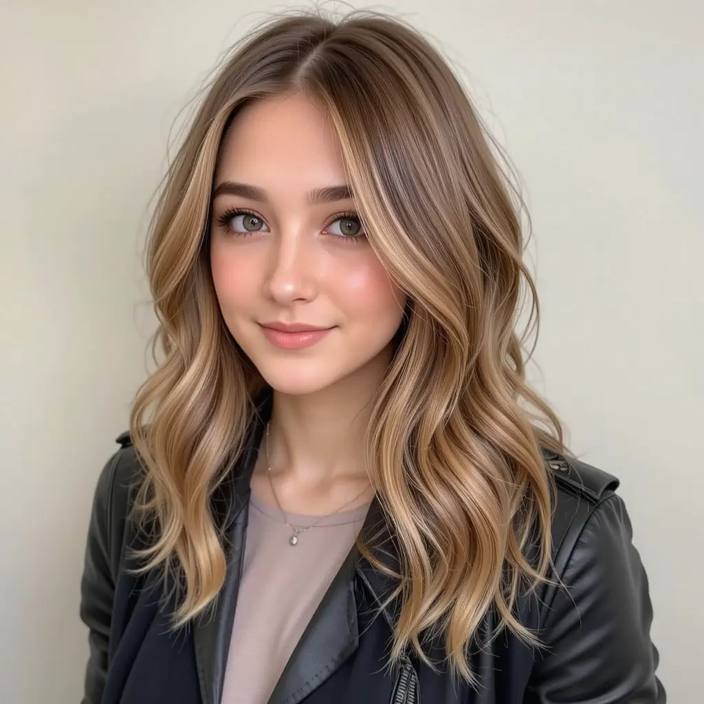 Honey Caramel Balayage for Medium-Length Hair