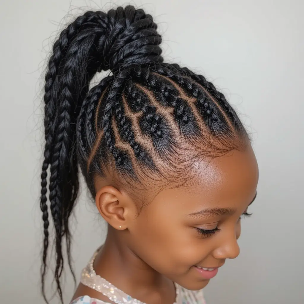 Knotted Ponytail Braids