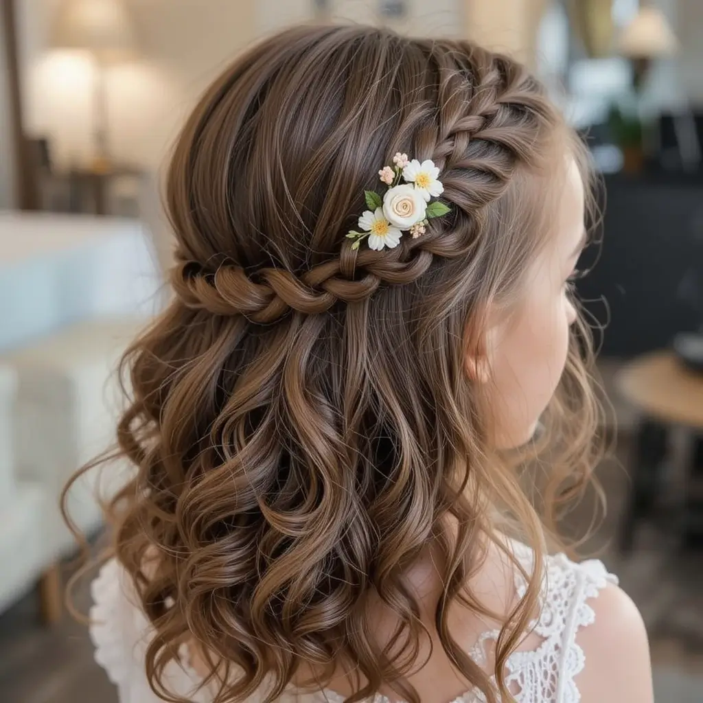Lace Braids with Loose Curls